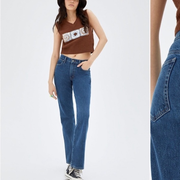 Aritza Sunday Best Jeans Size 8 90’s Bootcut Rigid Denim Elevated Basic Everyday - Picture 16 of 16